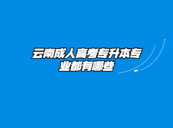 云南成人高考專升本專業